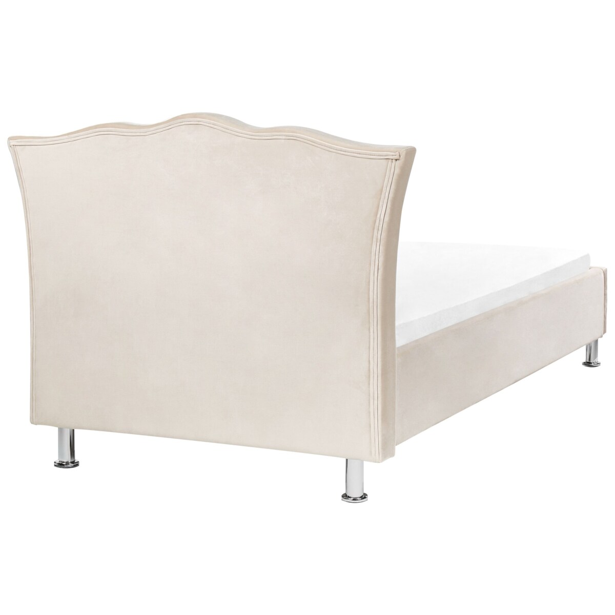 Łóżko welurowe 90 x 200 cm beżowe METZ