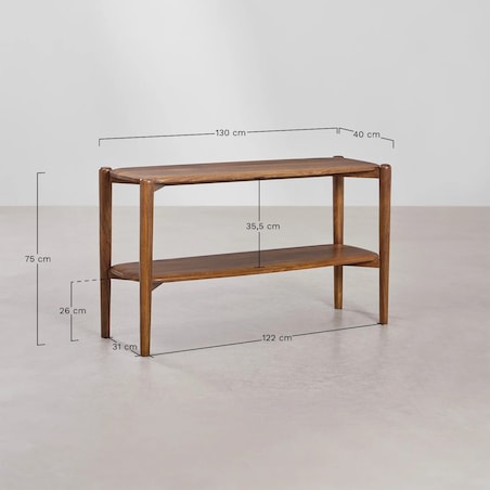 Konsola z drewna mango, 130x40 cm, Gina
