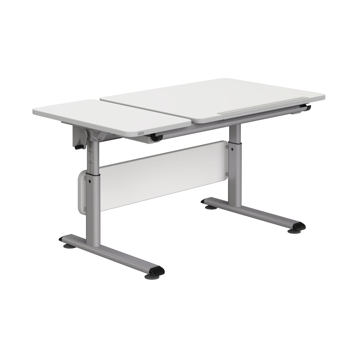 Biurko regulowane 130cm kredowa biel-szary Paidi DIEGO GT