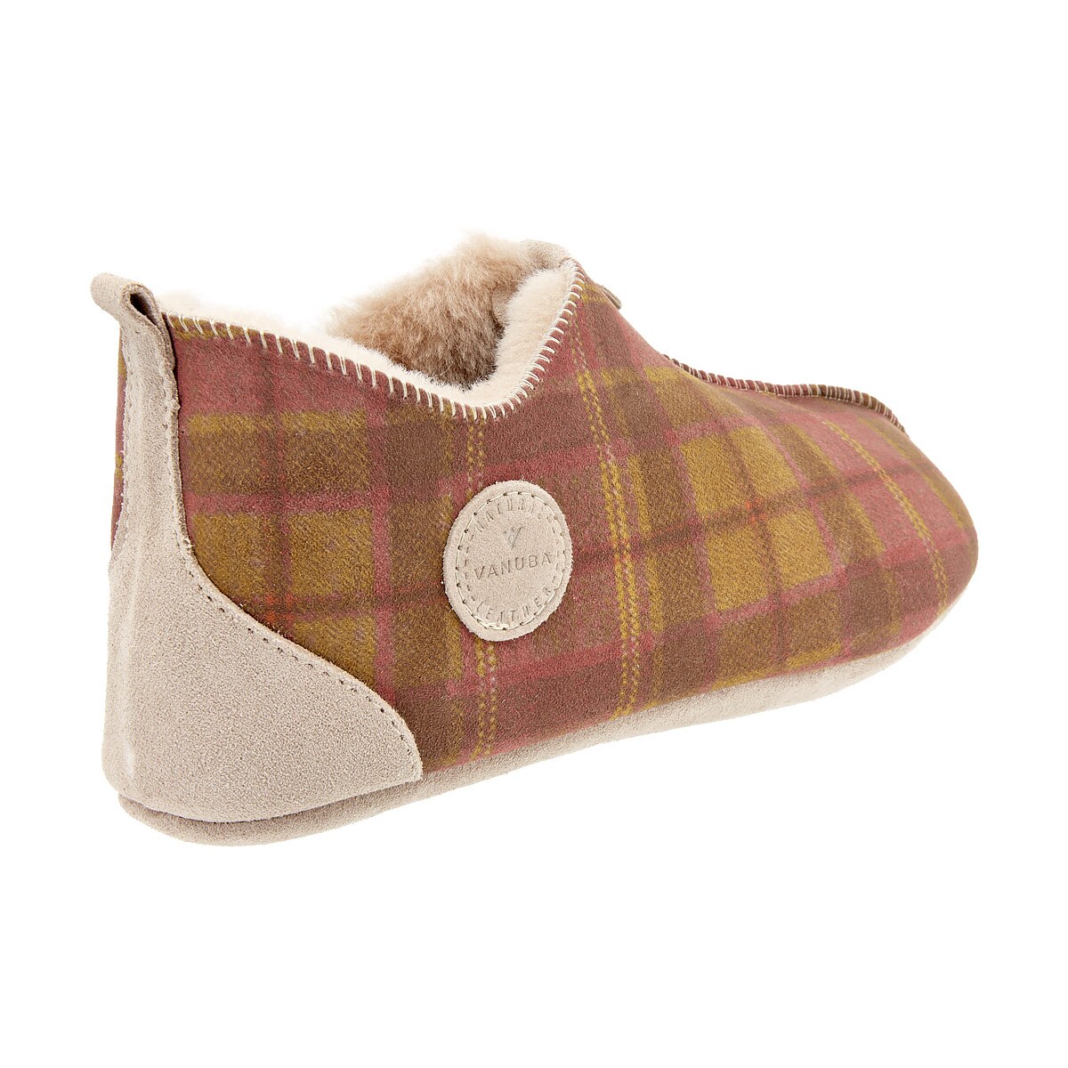 Kapcie damskie OXFORD Tartan czerwone 39