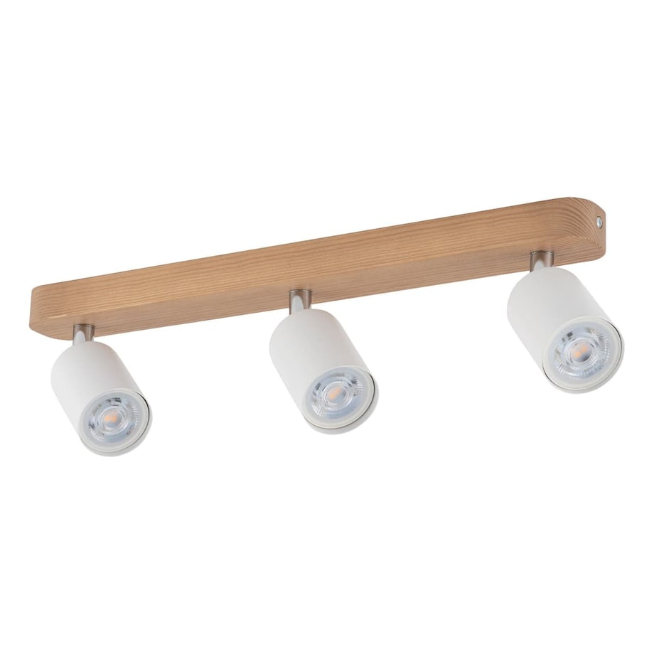 Lampa sufitowa nad stół Top Wood 3296 TK Lighting potrójna drewniana biała