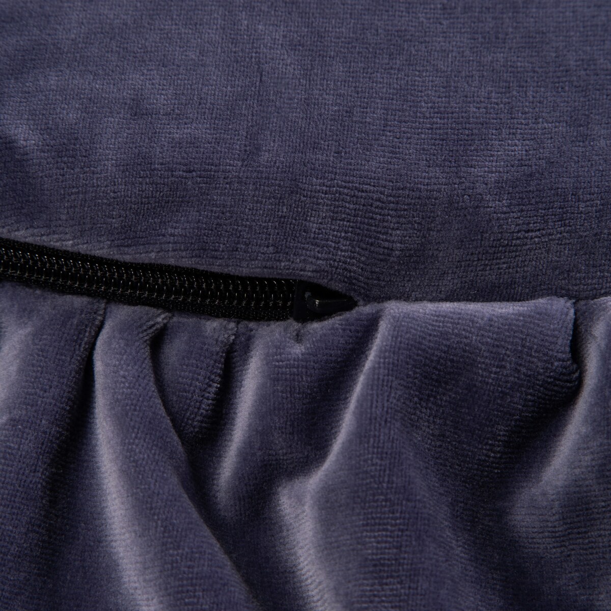 Mata Okrągła z Falbanką 100x100cm dla Dzieci, Welurowa, Szaroniebieska