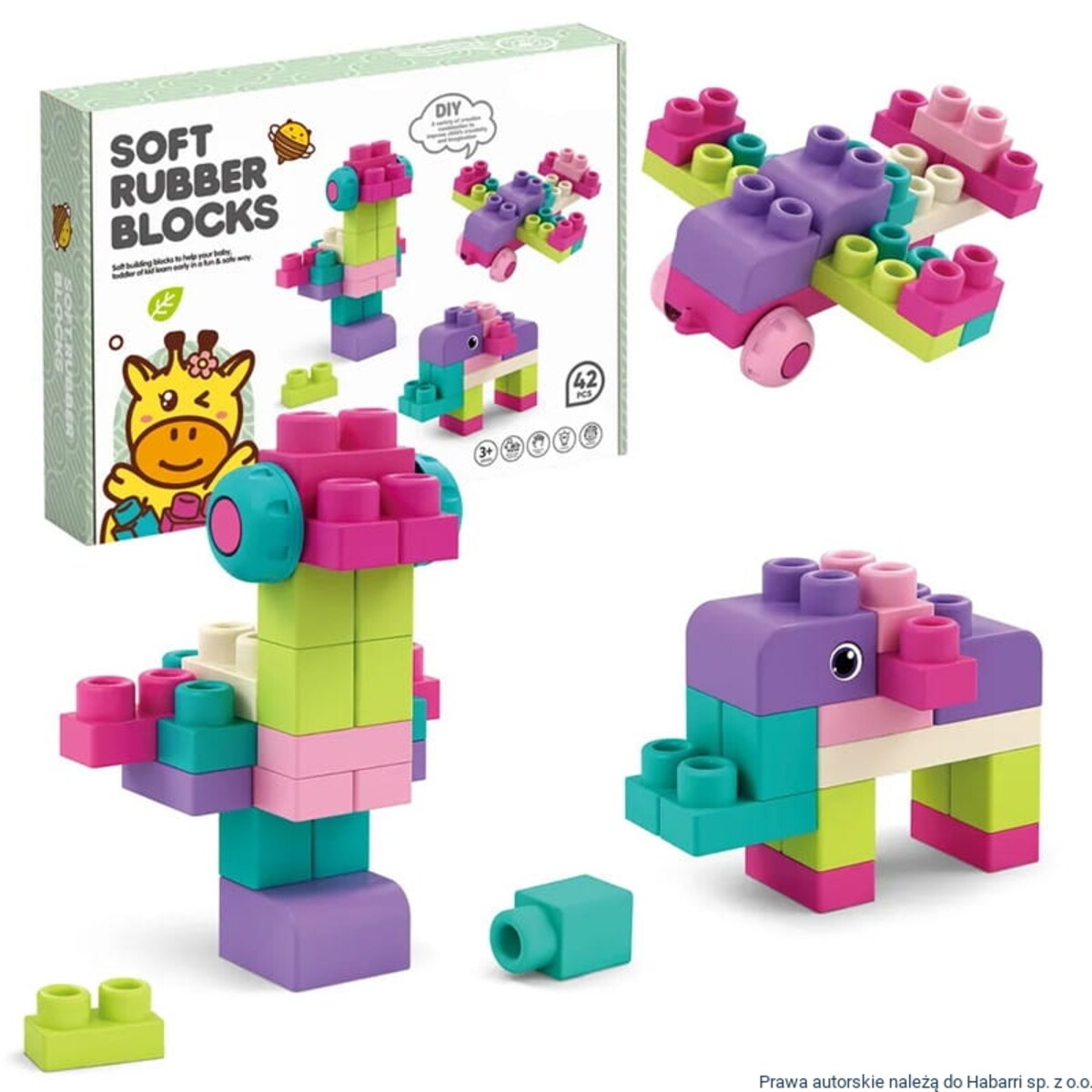 SOFT blocks - miękkie klocki konstrukcyjne 42 elementy 6042