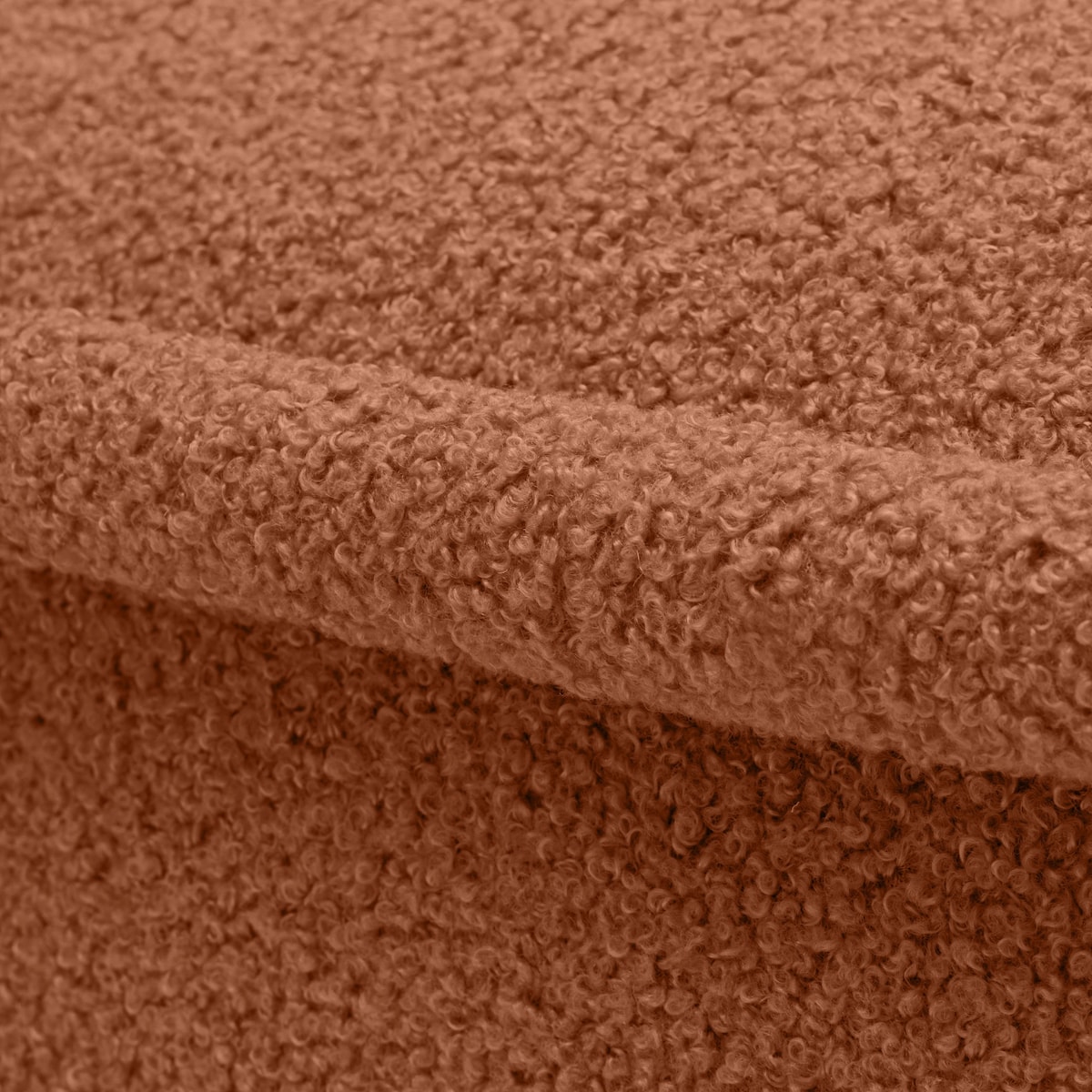 Fotel obrotowy 88x70x90 cm ROTARI bouclé miedziany