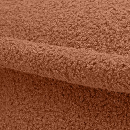 Fotel obrotowy 88x70x90 cm ROTARI bouclé miedziany