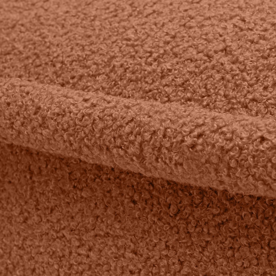 Fotel obrotowy 88x70x90 cm ROTARI bouclé miedziany