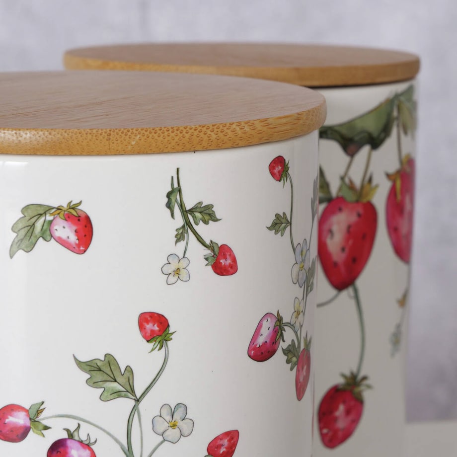 Pojemnik kuchenny ceramiczny w poziomki EMILY