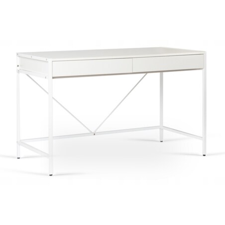 Biurko Toaletka Biała Z Szufladami Biurowe Prostokątne ALLY 123 cm