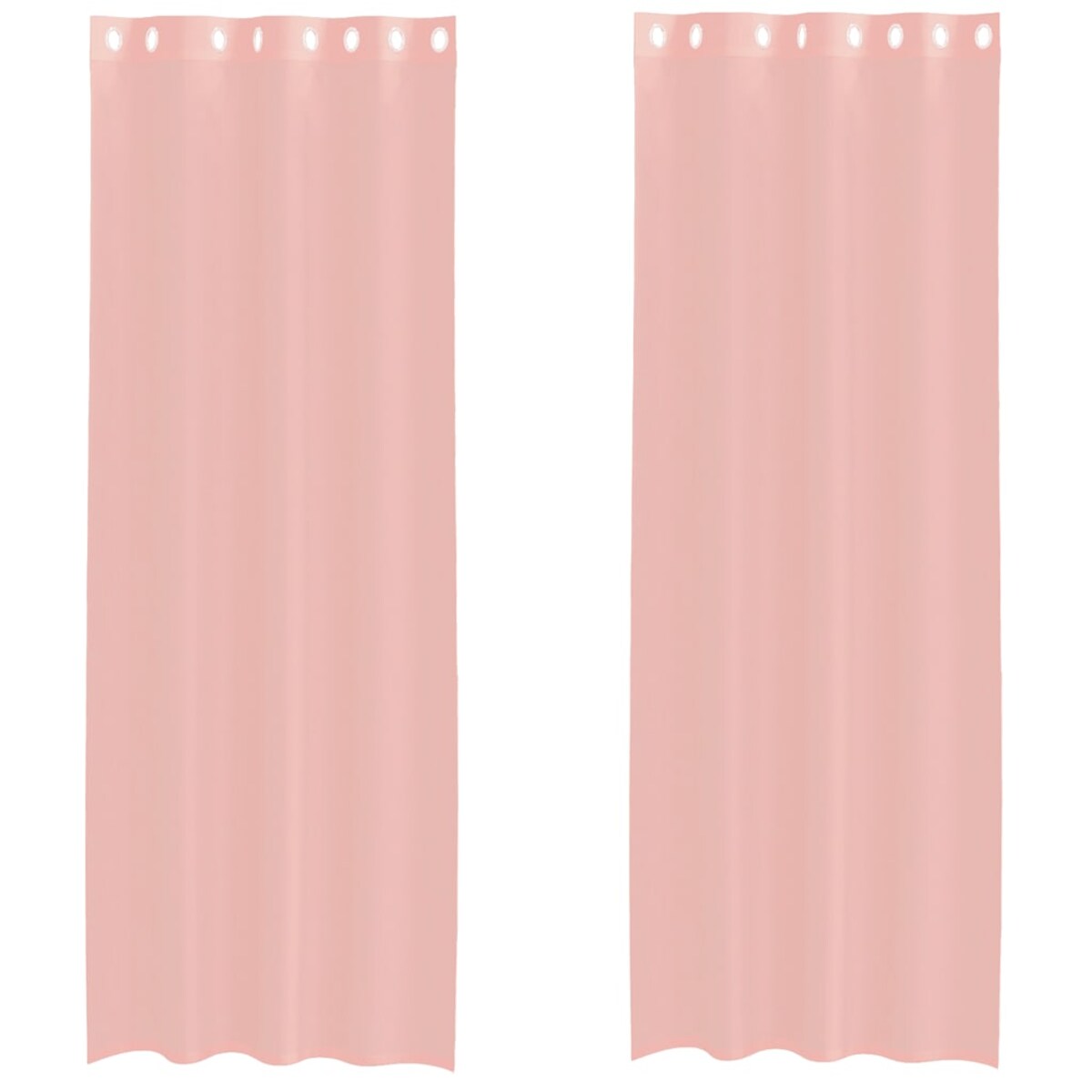 vidaXL Zasłony woalowe z przelotkami 2 szt. Różowe 140x300 cm