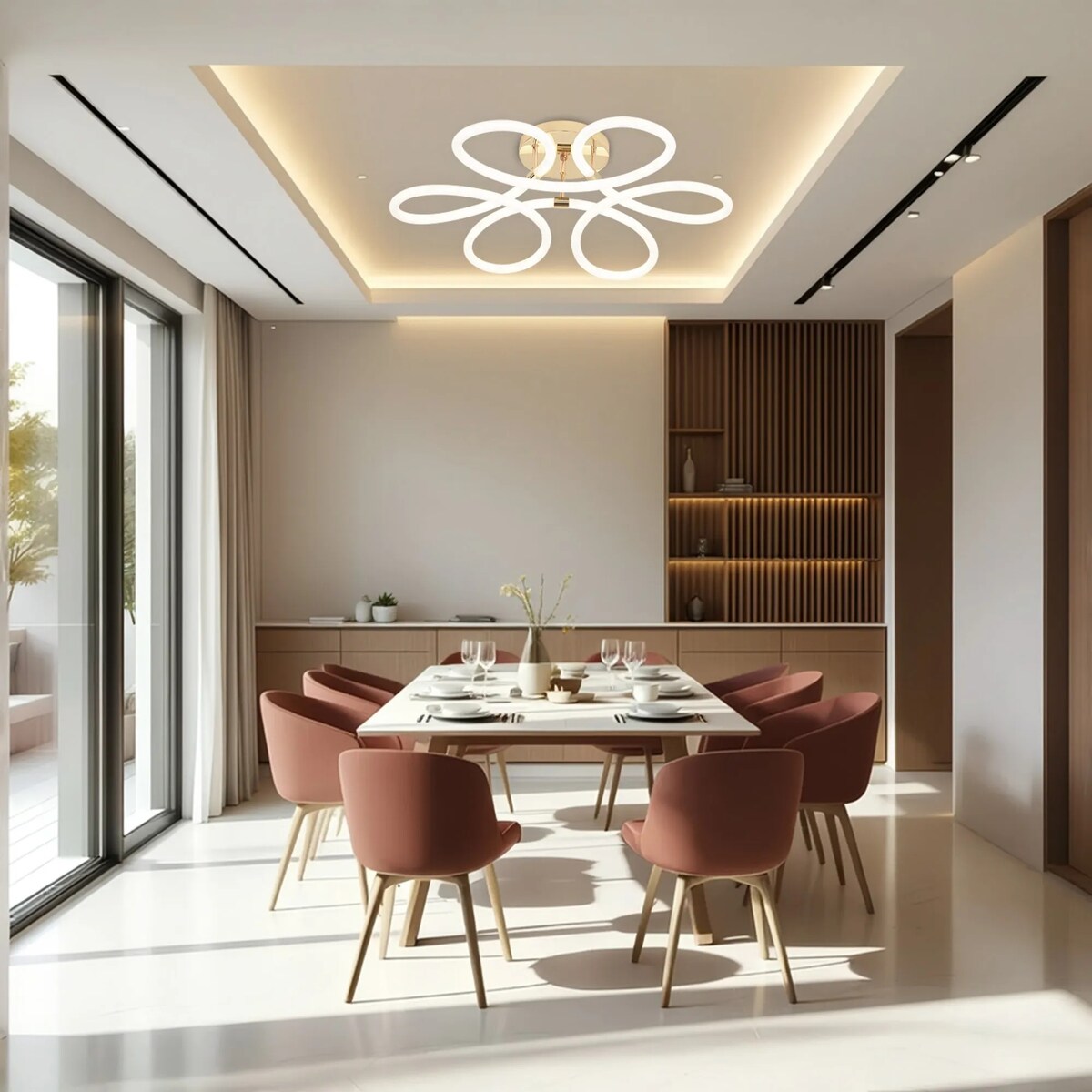 Lampa Sufitowa Led G023-C Złoty, Metal, Tworzywo Sztuczne