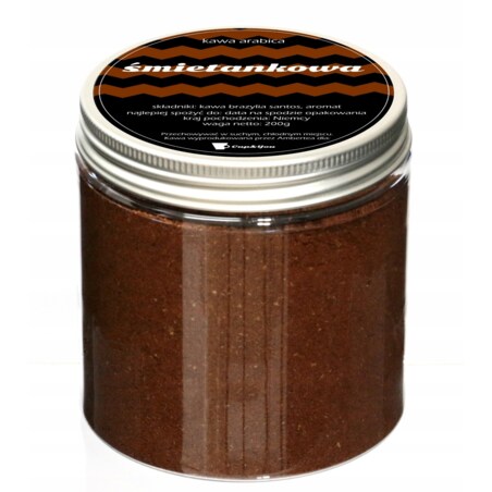 Kawa aromatyzowana o smaku ŚMIETANKOWYM mielona ARABICA Cup&You 200g na prezent upominek dla kobiety mężczyzny faceta mamy taty żony męża