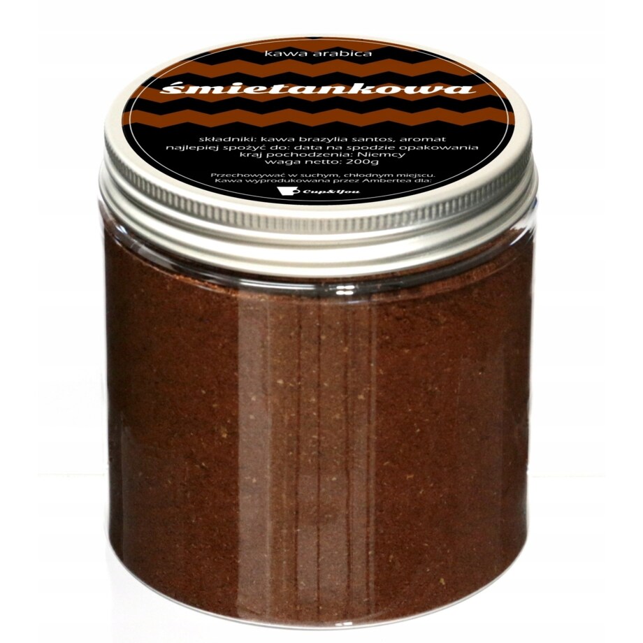 Kawa aromatyzowana o smaku ŚMIETANKOWYM mielona ARABICA Cup&You 200g na prezent upominek dla kobiety mężczyzny faceta mamy taty żony męża