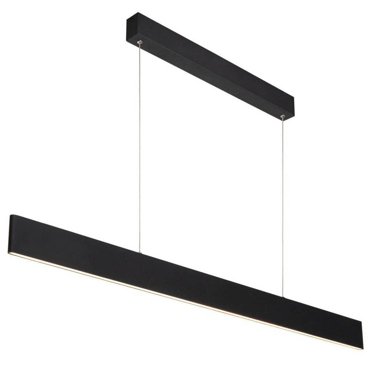 Wisząca lampa ledowa Raya listwa 36W czarna prostokątna