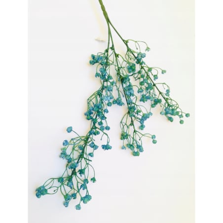 GAŁĄZKA DODATEK do stroika bukietu drobna gipsówka sztuczna niebieska pik