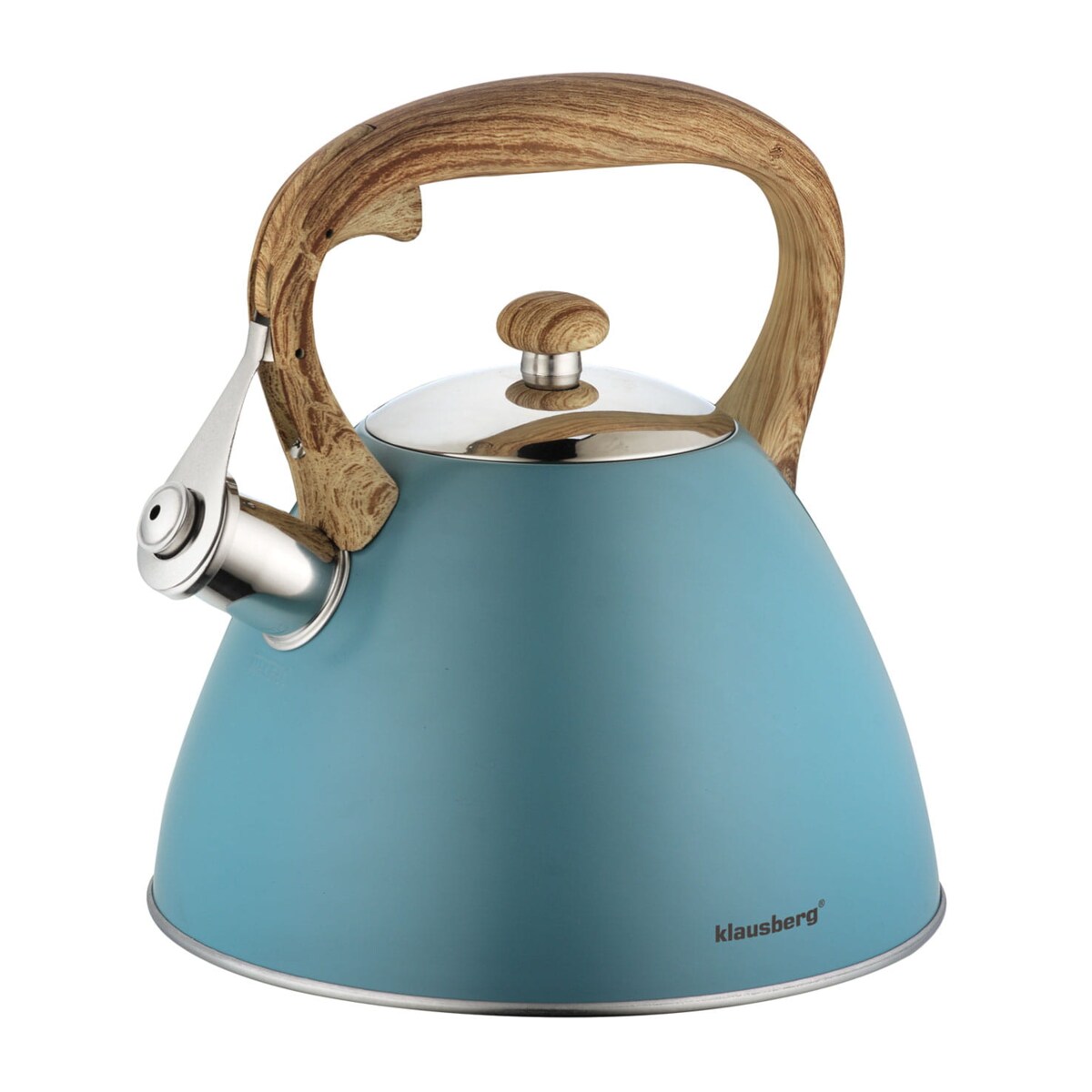 Czajnik stalowy z gwizdkiem lakierowany mat niebieski 3.0L KLAUSBERG
