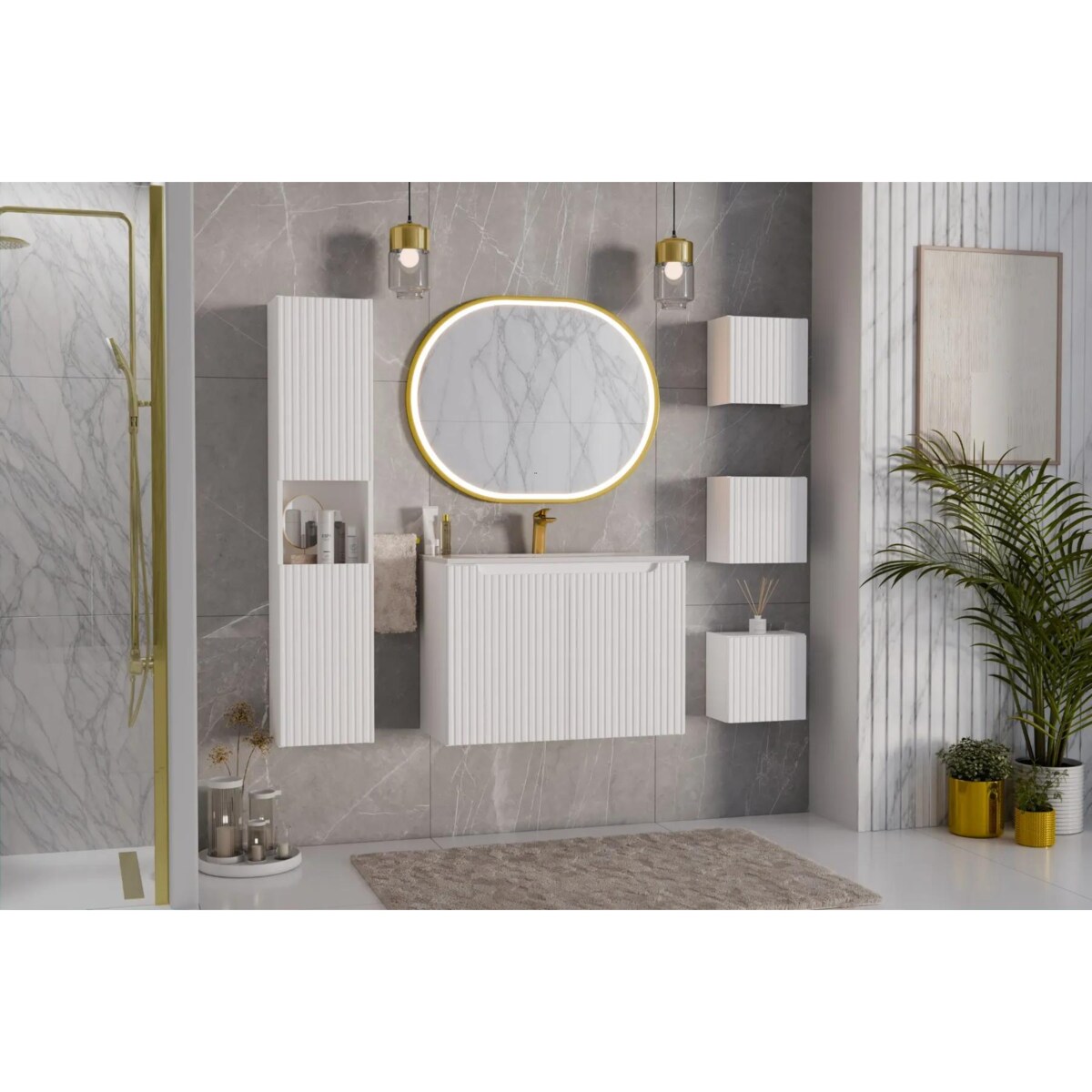 Szafka pod umywalkę NOVA WHITE 82-80-2D 80cm biała