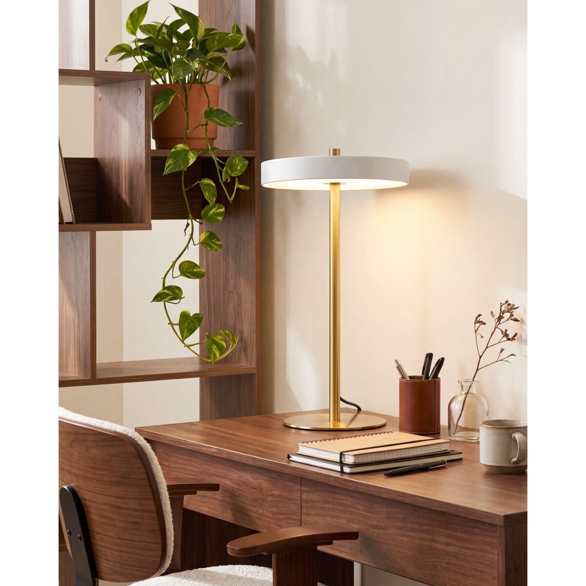 Lampa stołowa LED EVENLODE Ze ściemniaczem Metal Biały