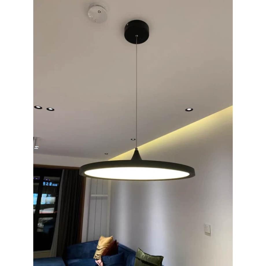 LAMPA wisząca DISC CHUA-16W-NW Abigali okrągła OPRAWA dysk LED 16W 4000K zwis czarny