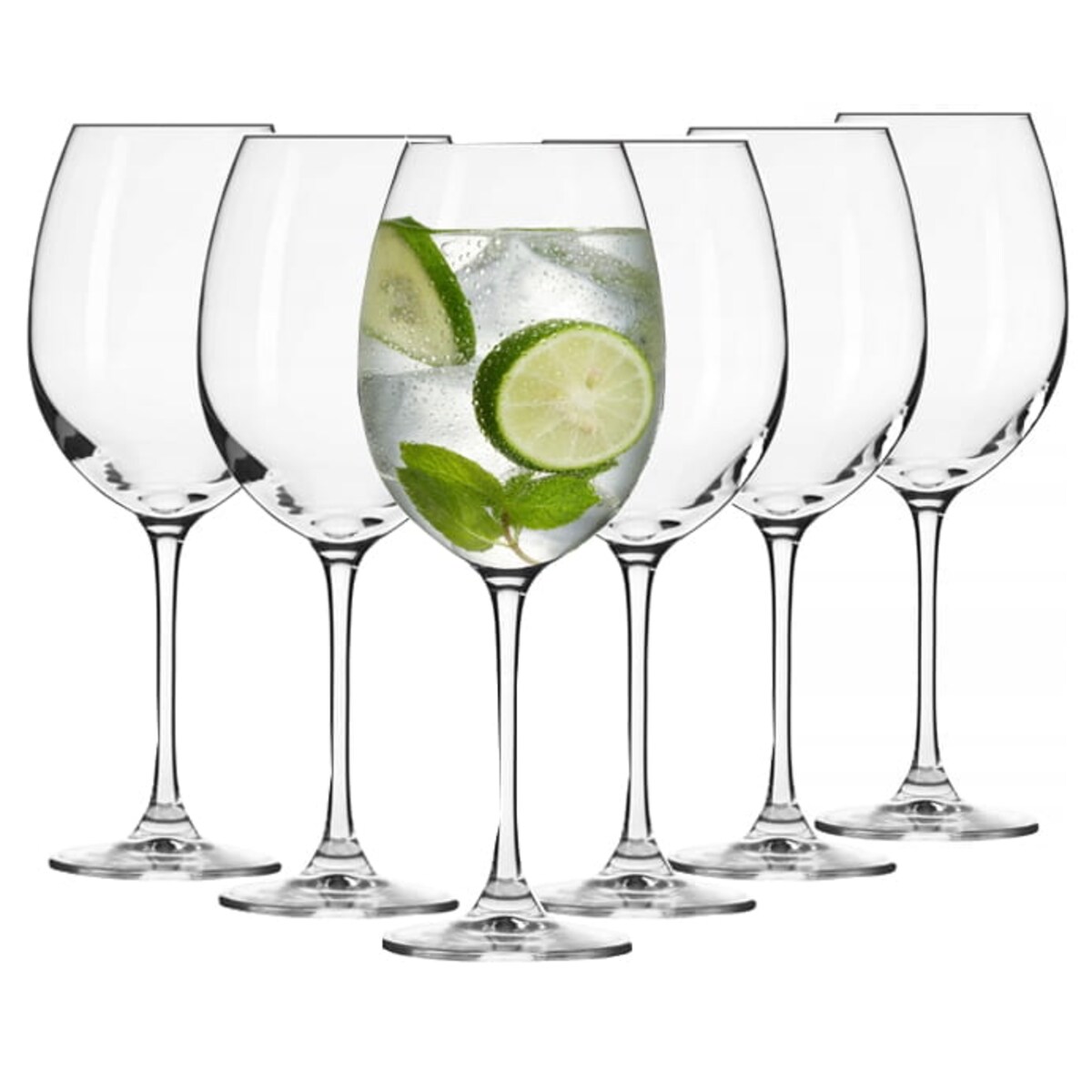 Duże Wysokie Kieliszki do Wody Wina Drinków Krosno Elite 6 x 480 ml Komplet