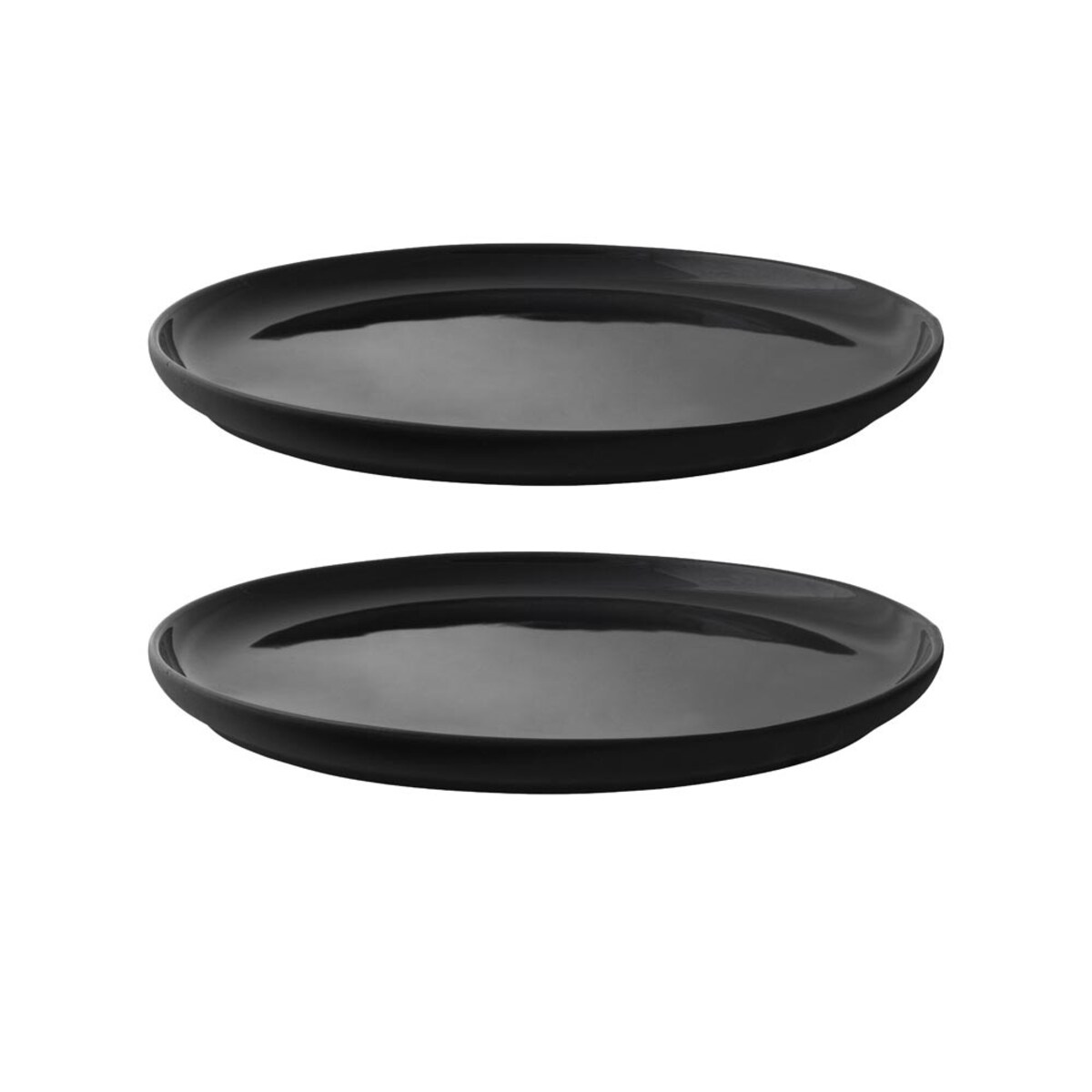 Zestaw 2 talerzy czarnych Theo, 22 x 2 cm, Stelton