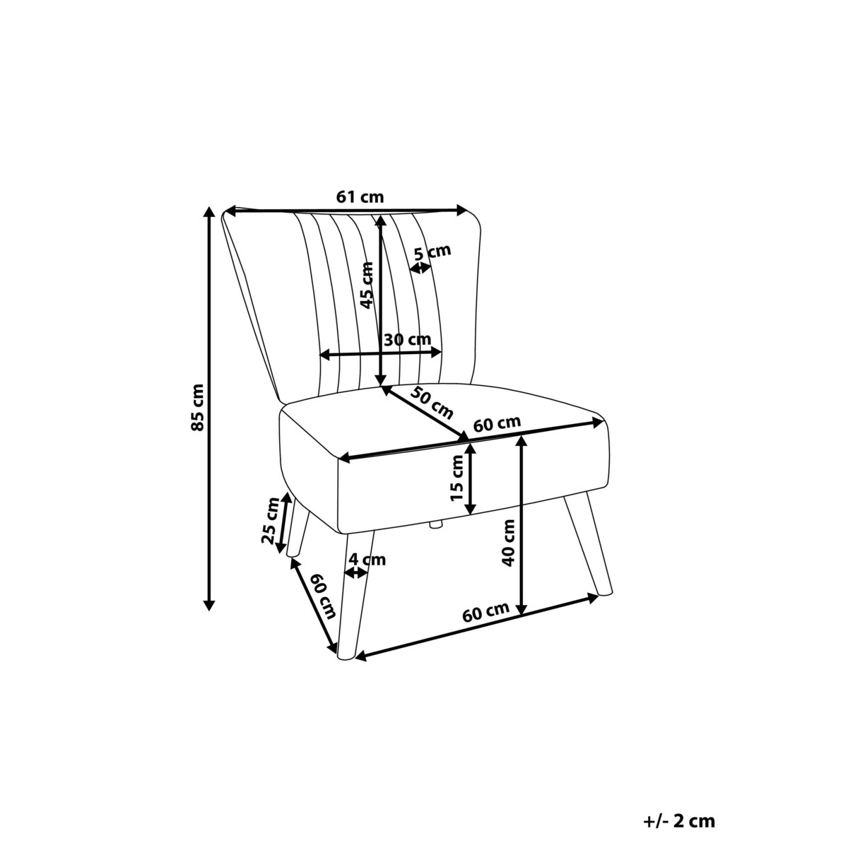 Fotel ekoskóra brązowy VAASA