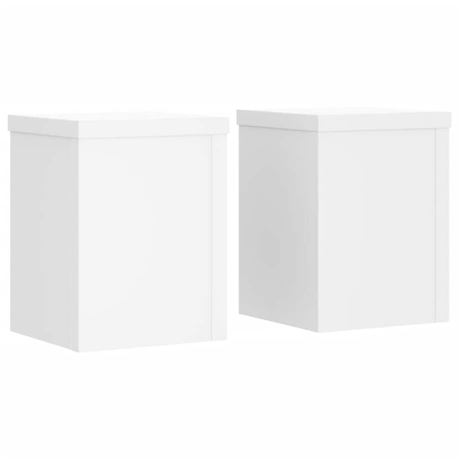 vidaXL Podstawki pod doniczki, 2 szt., białe, 15x15x20 cm