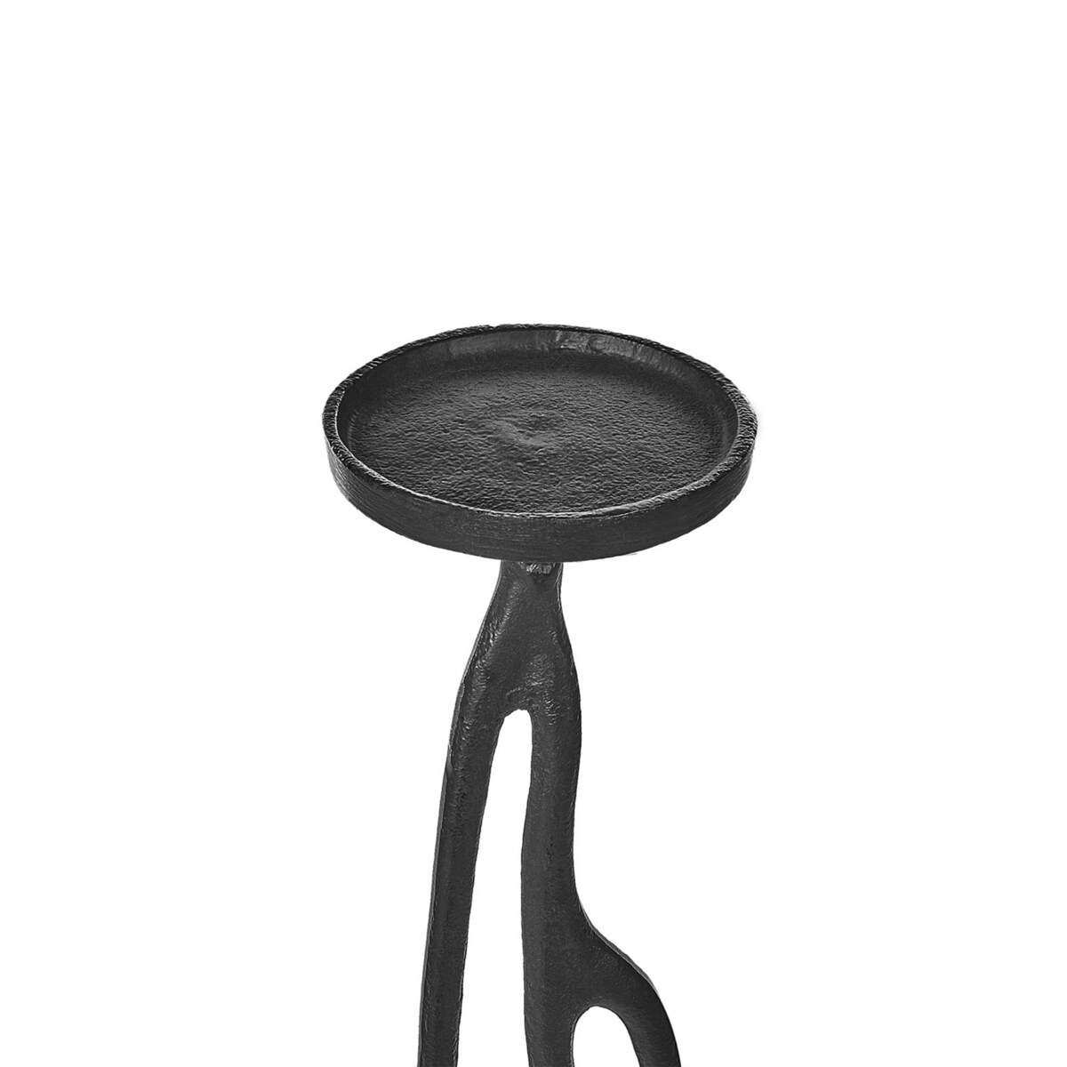 Zestaw 3 świeczników BUNI Metal 54/68/84 cm Czarny