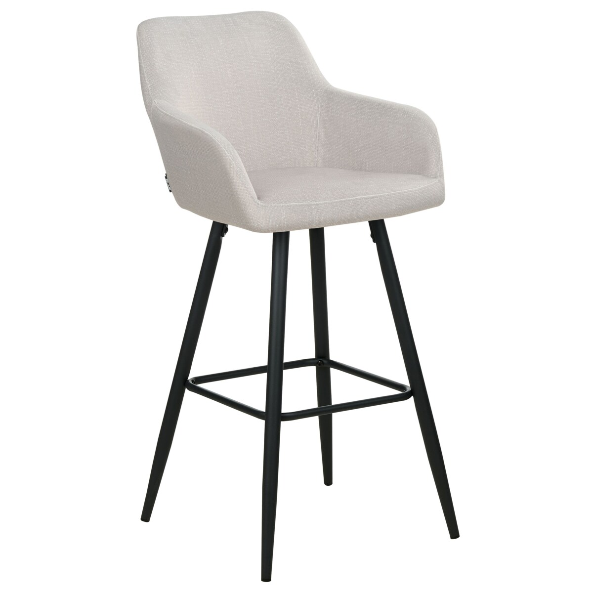 Zestaw 2 krzeseł barowych welurowy beżowoszary CASMALIA