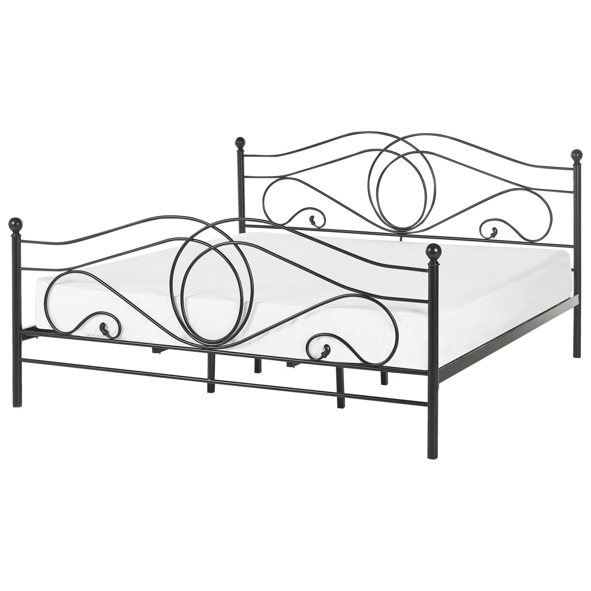 Łóżko Metal LYRA 180 x 200 cm Czarny