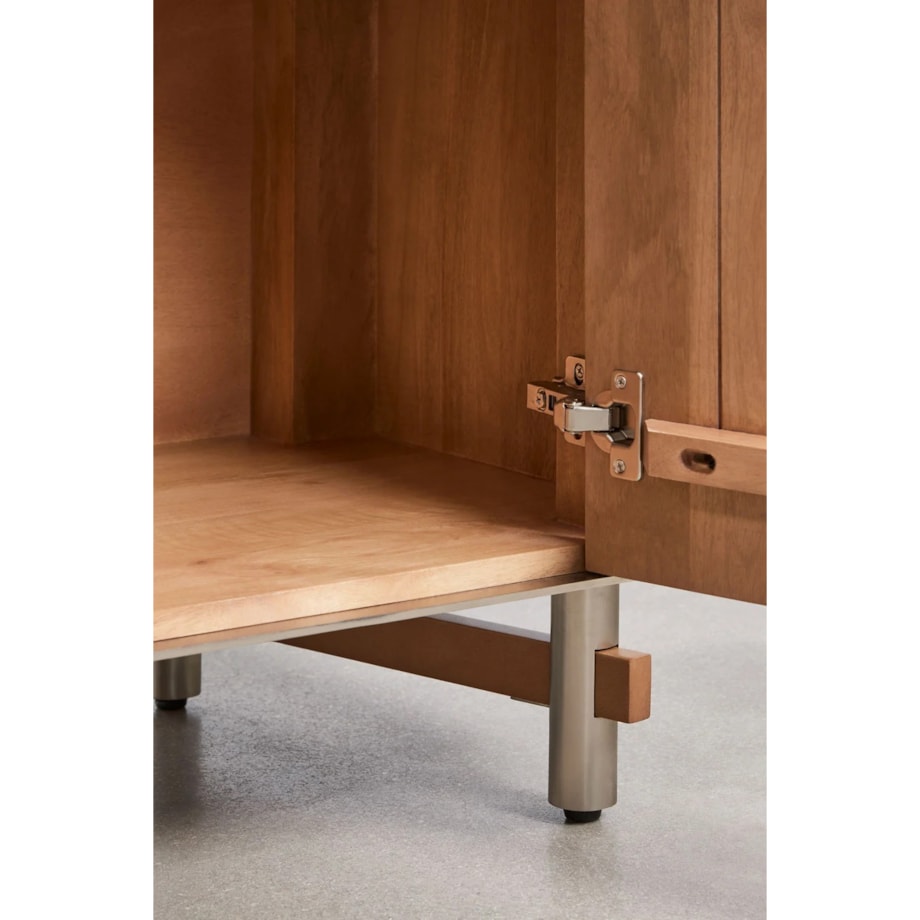 Komoda z drewna mango i stali, 90 cm, Osaka