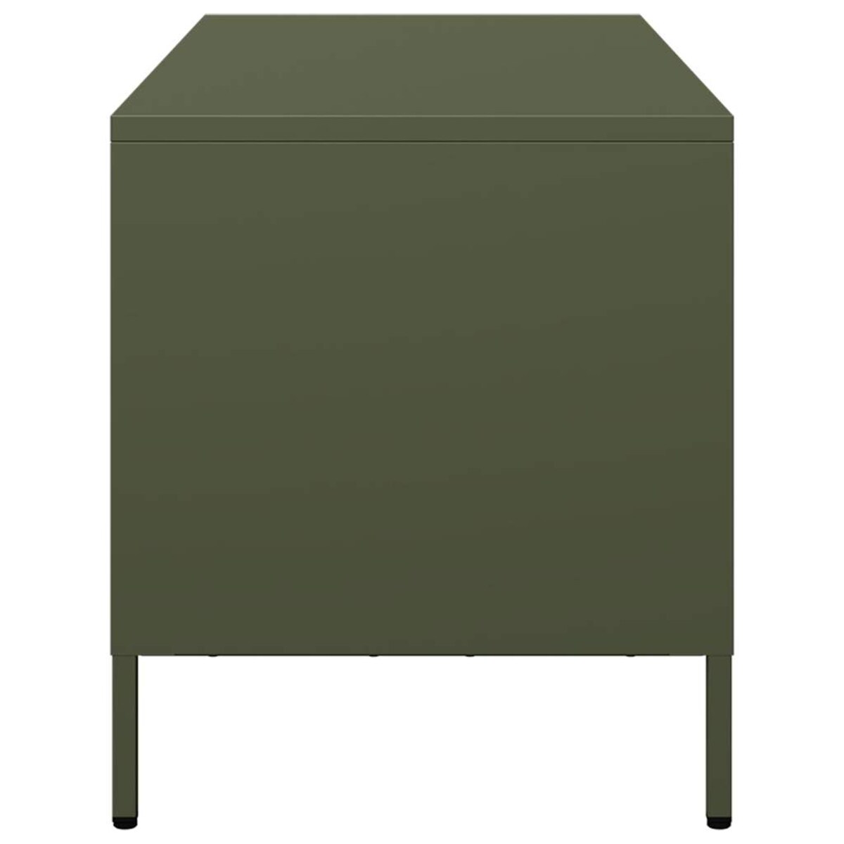 vidaXL Szafka RTV, oliwkowa, 101,5x39x43,5 cm, stal walcowana na zimno