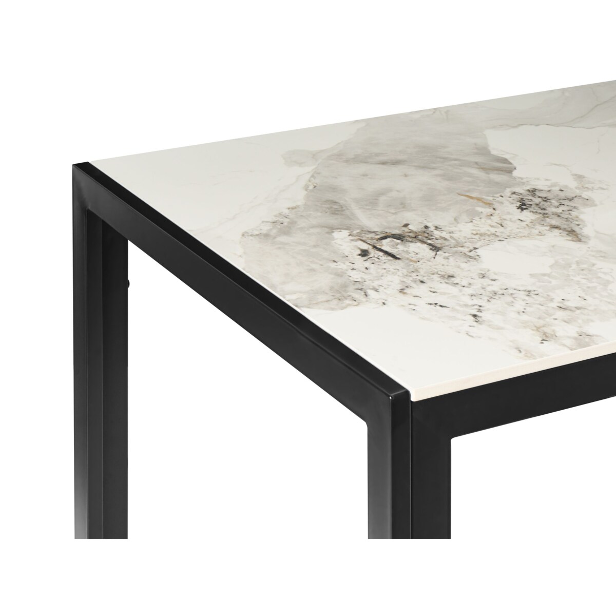 Stół do jadalni CLARENCE Biały marmur 120 cm 70 cm Ceramika