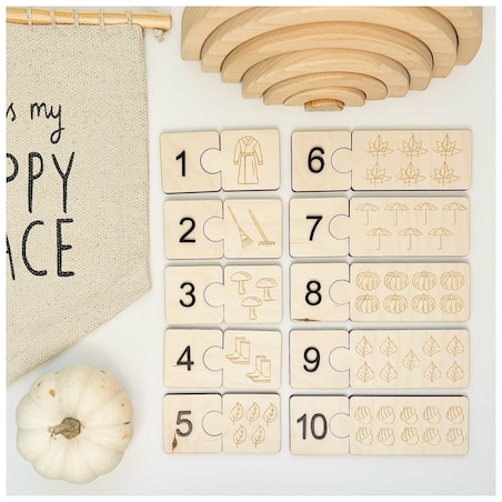 Duże jesienne puzzle CYFRY