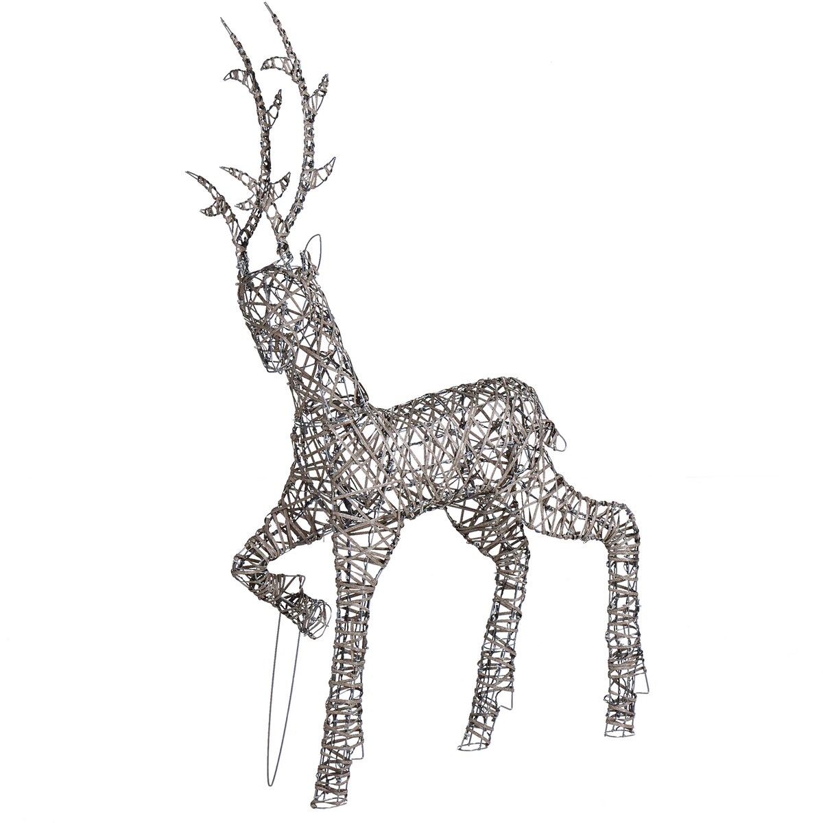 Dekoracja ogrodowa LED HUSAVIK Renifer 140 cm Srebrny