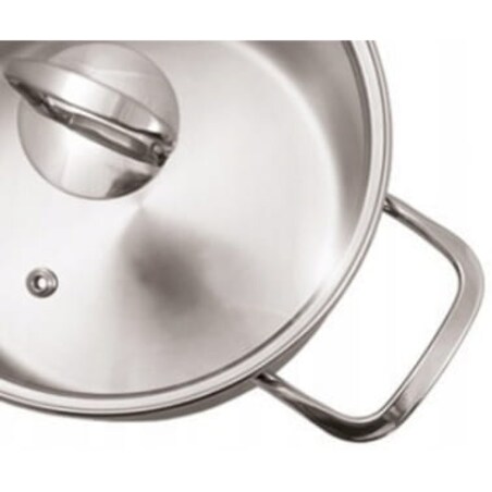 GERLACH TRADYCYJNY GARNEK STALOWY BRAVA 16 + POKRYWA NA INDUKCJĘ GAZ 1,5 L