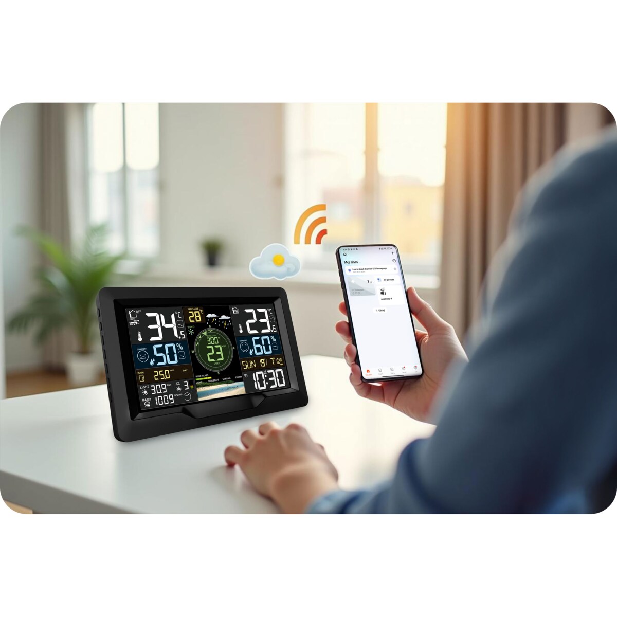 Bezprzewodowa stacja pogodowa pogody higrometr Berdsen