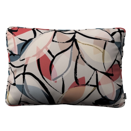Poszewka Gabi na poduszkę prostokątna 60x40 różowo-szare motywy roślinne