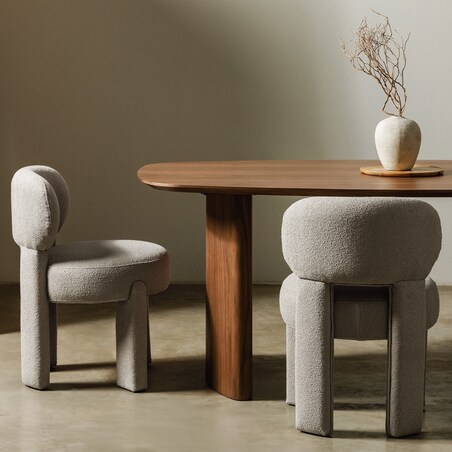 Krzesło tapicerowane LAGOTTO szarobeżowe 78x52x59,5 cm