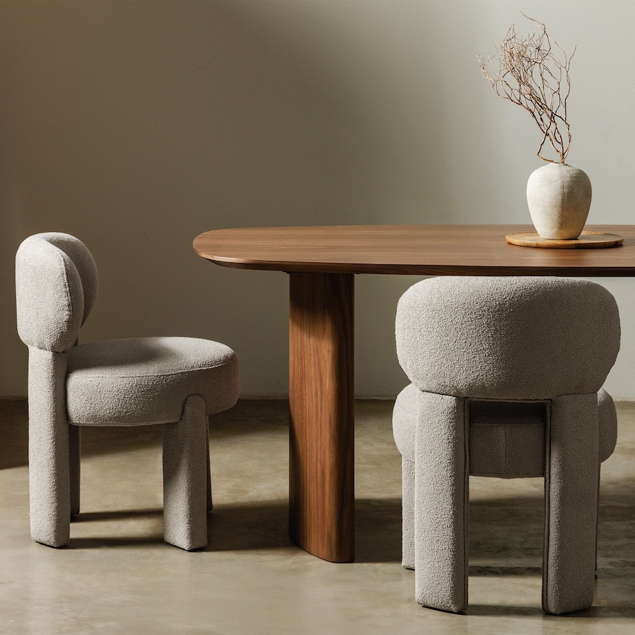 Krzesło tapicerowane LAGOTTO szarobeżowe 78x52x59,5 cm