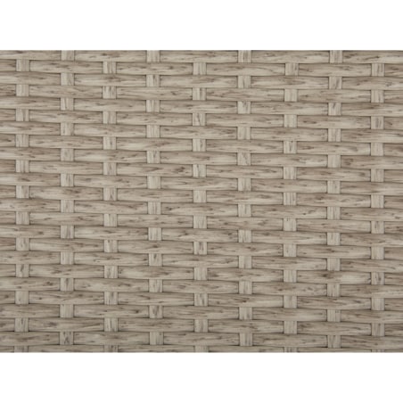 Skrzynia ogrodowa z technorattanu 126 x 46 cm beżowoszary MODENA