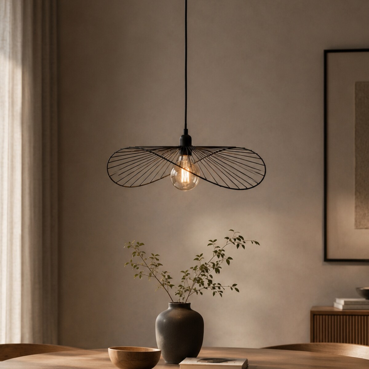 Lampa wisząca nad stół, metalowa ADELIA, Ø 58 cm