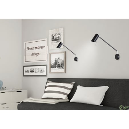 Kinkiet LAMPA ścienna MILLY 21-73884 metalowa OPRAWA reflektorek na wysięgniku regulowany czarny, Candellux
