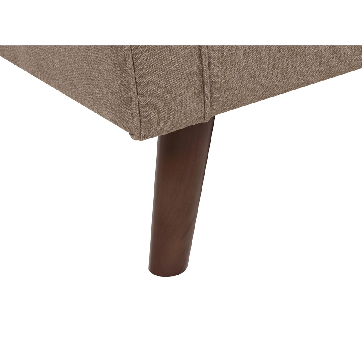 Sofa 3-osobowa tapicerowana brązowa LOKKA