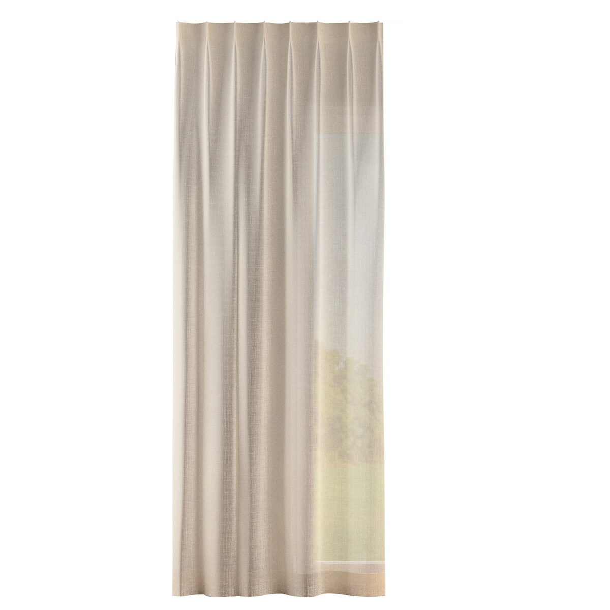 Zasłona na haczykach flex pojedynczych 130x245 ecru