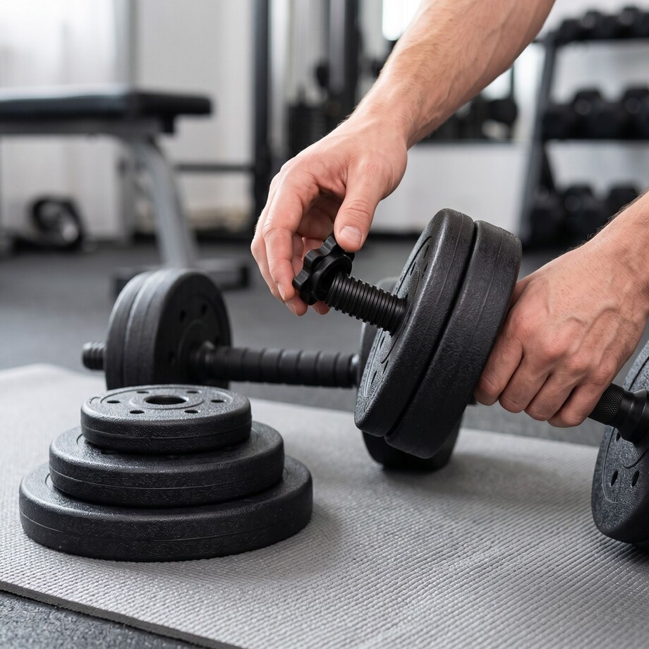 Zestaw hantli 2x15 kg Regulowane hantle 30 kg z funkcją sztangi funfit