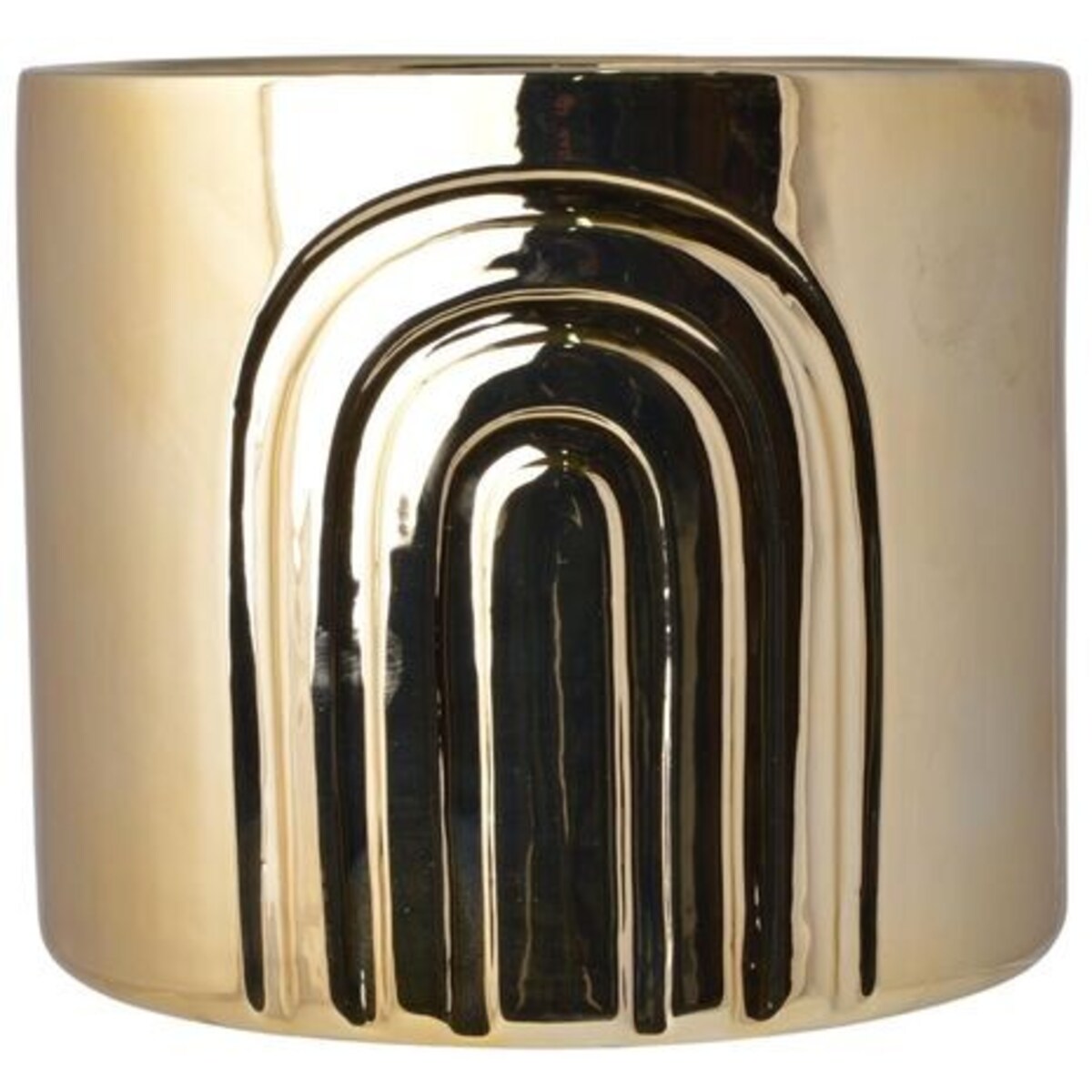 Doniczka ceramiczna 20,5x20,5x18 cm HUDON-3 złota