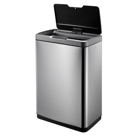EKO Kosz na śmieci z czujnikiem Mirage, 45 L, matowy, srebrny