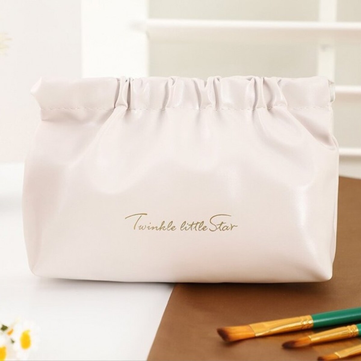 Kosmetyczka, saszetka na kosmetyki, wkładki, ekoskóra rozm S 12,5x9,5cm KS147B