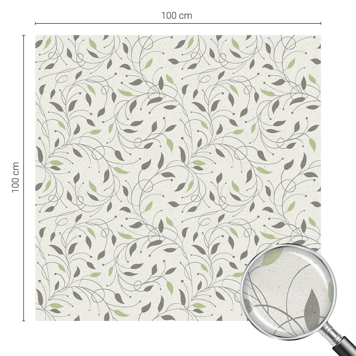 Naklejka na szybę chroniąca prywatność - Nowoczesne wzory liści w delikatnej kolorystyce - 100x100 cm