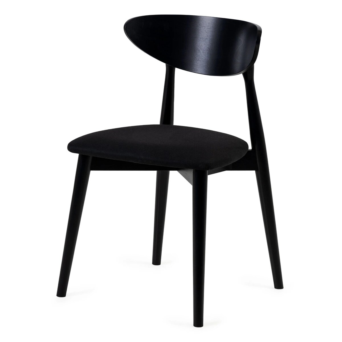 Krzesło drewniane do jadalni 80x45x45 cm czarne OLBIA